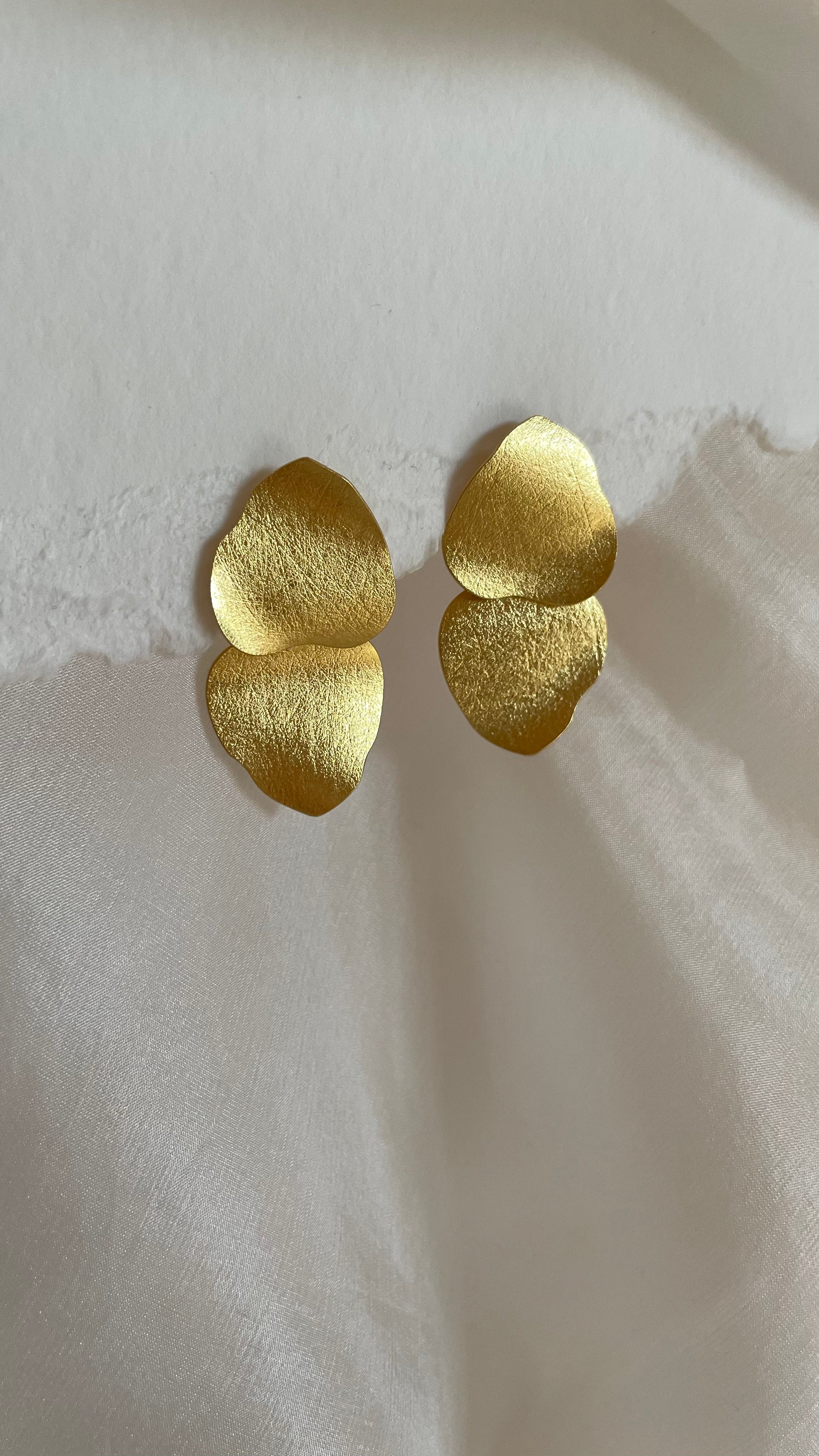 Eukalyptus Ohrringe/ Gold